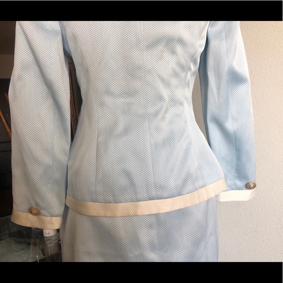 Bob Mackie couture stunning satin baby blue set - Picture 12 of 16